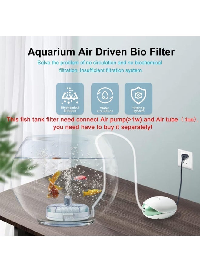 FDTY 2-Level Aquarium Mini Sponge Filter, Physical and Biochemical Filtration System for 35-50cm Betta Fish Tank 4.1 * 4.1 * 2.1in - Image 4
